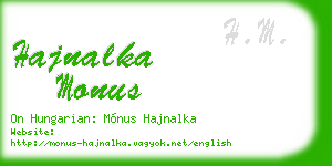 hajnalka monus business card